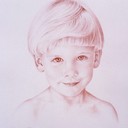 77.Taylor Love, Sanguine Conté Crayon Portrait, 1997